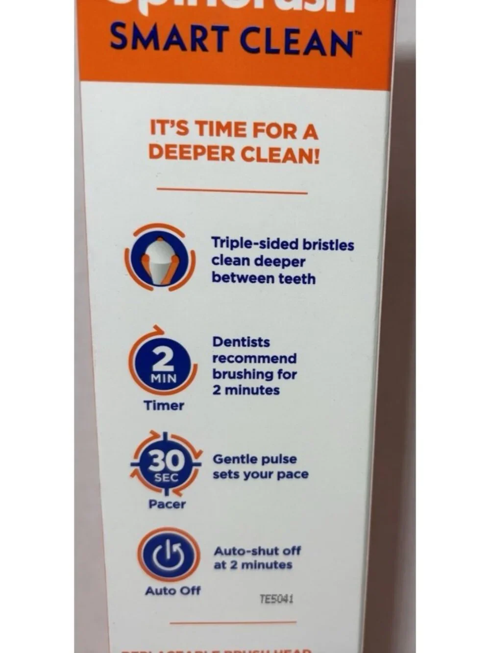 Spinbrush Smart Clean Battery Powered Electric Toothbrush GOLD 2 Minute Timer